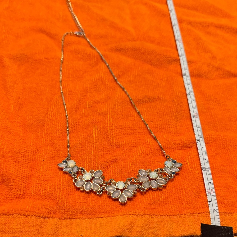 Elegant Floral Necklace with White Accents